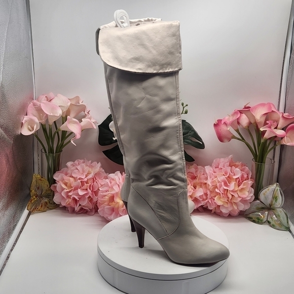 Marc Fisher MF New Cinch Knee High Leather Heeled Boots Size 6.5 - Picture 8 of 14